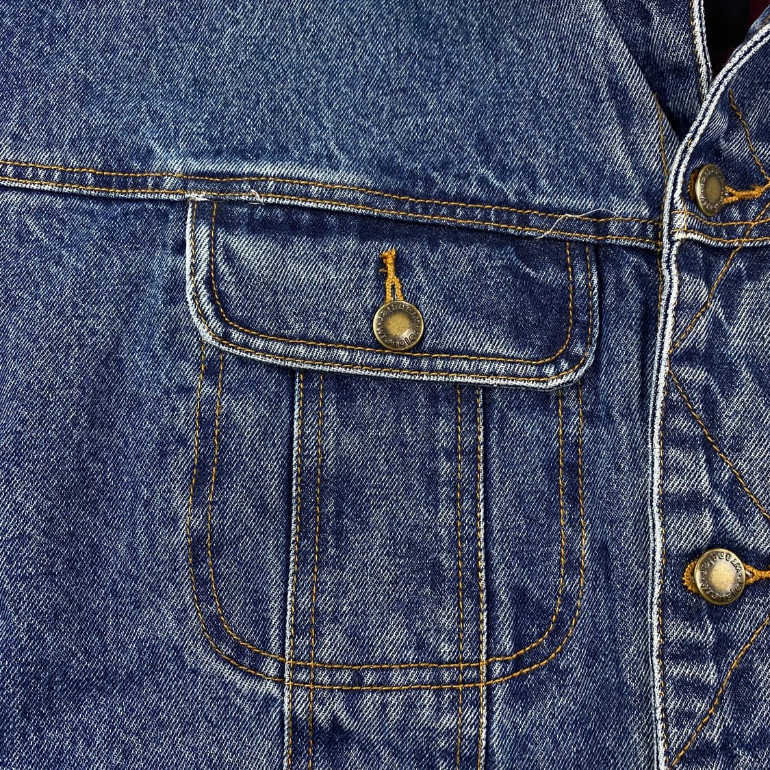 90s 랭글러 블랭킷 안감 데님 트러커 자켓 (105) 상품이미지3