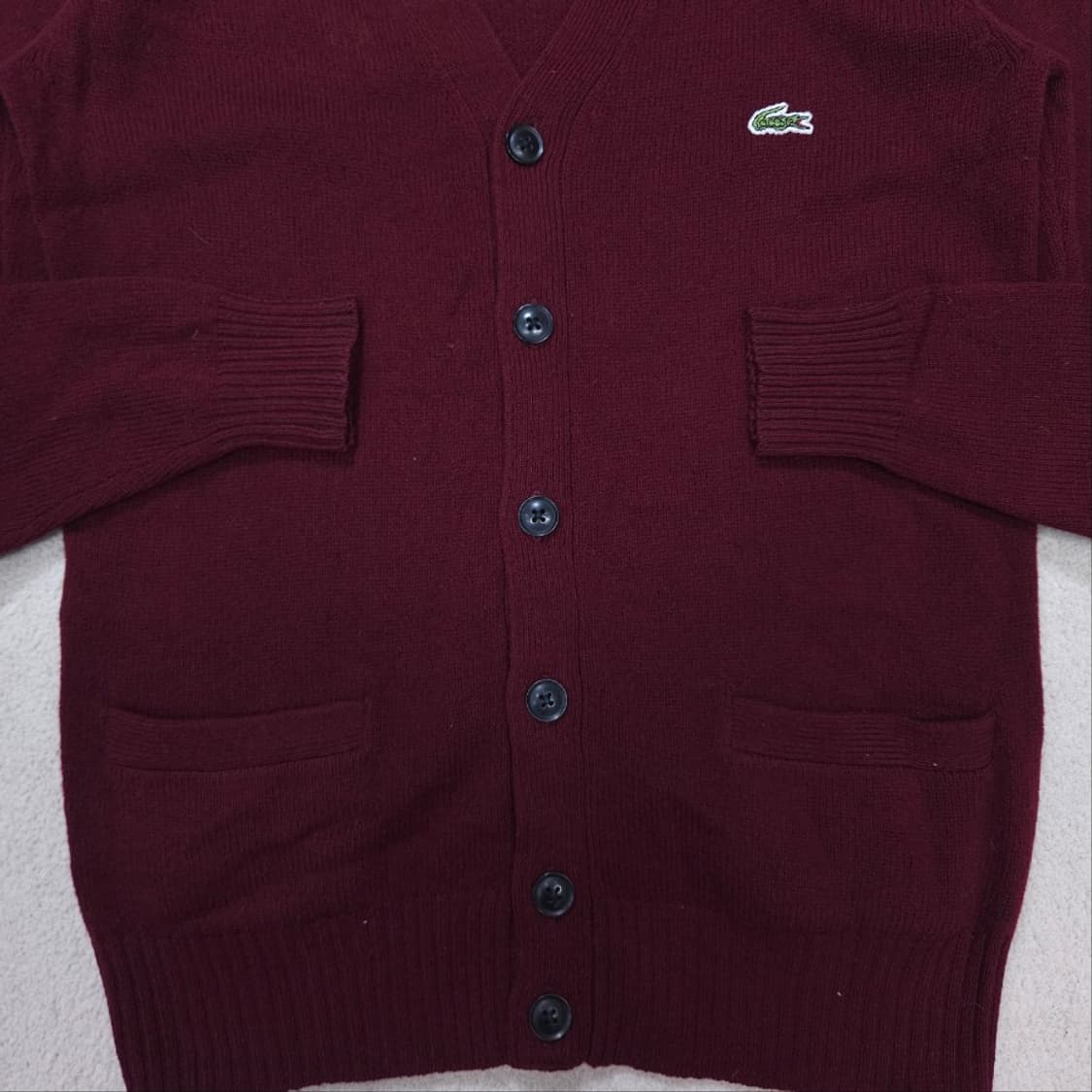 라코스테 울 가디건 S 버건디 상품이미지4