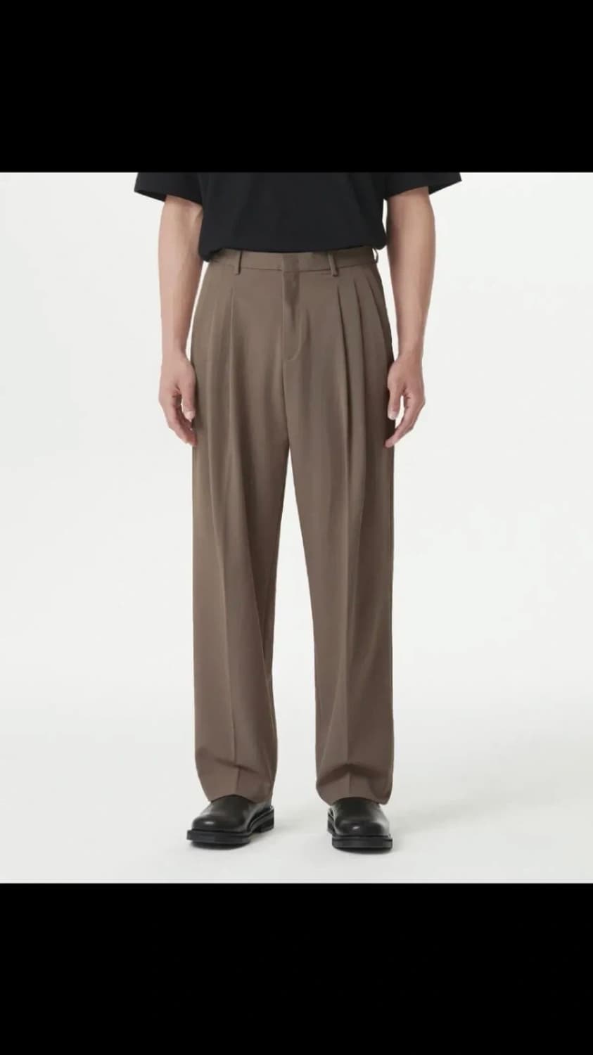 무신사 스탠다드 쓰리 턱 세미 벌룬 슬랙스 29 상품이미지1