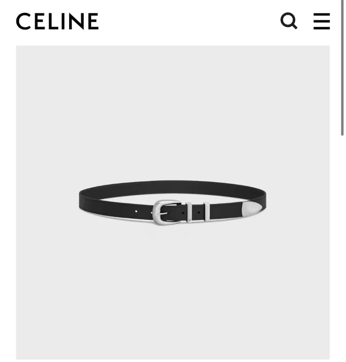 [85]셀린느 미디엄 25MM 웨스턴 벨트 - 빈티지 카프스킨 상품이미지2