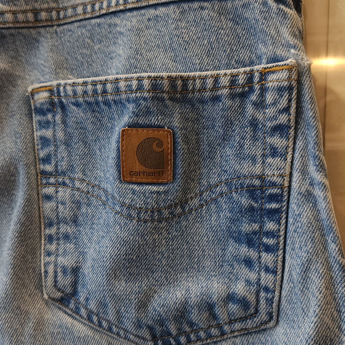 칼하트 데님팬츠 트레디셔널 워크 데님 팬츠 연청 32x32 상품이미지10