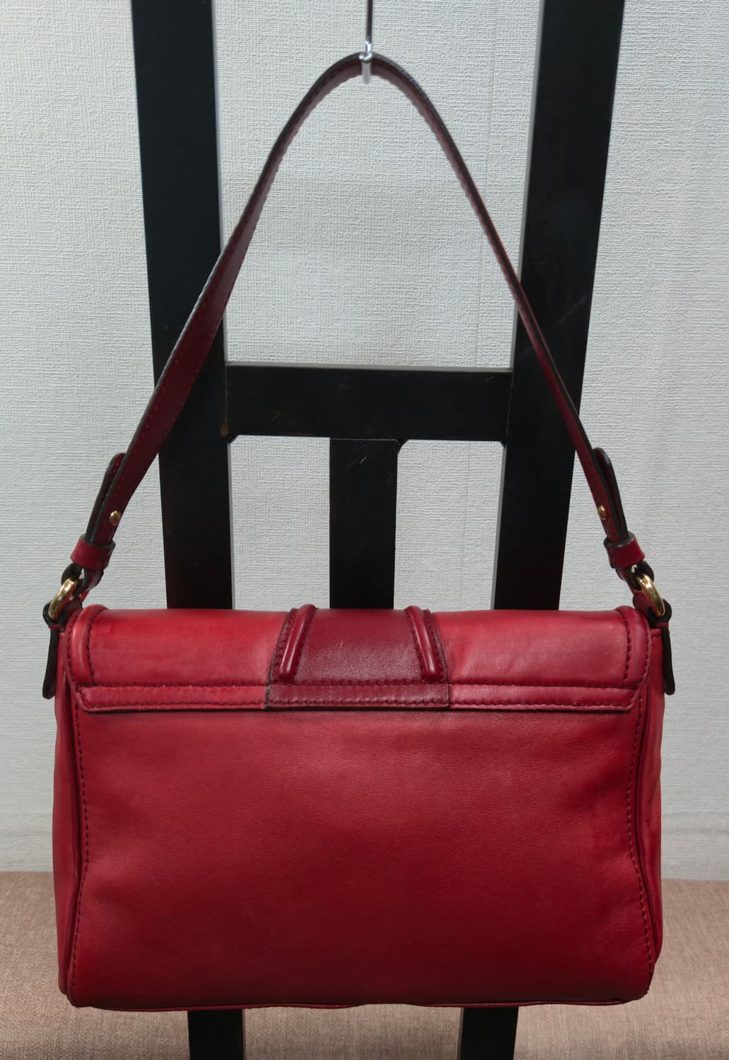 살바토레 페라가모 금장 빈티지 숄더백 레드  상품이미지2
