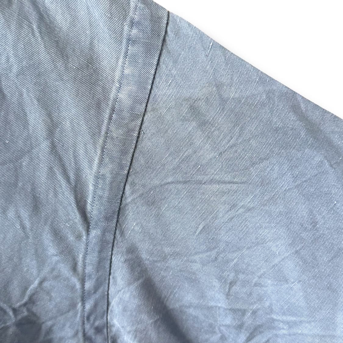 [L] 폴로 브레이크 실크린넨 블루셔츠 상품이미지6