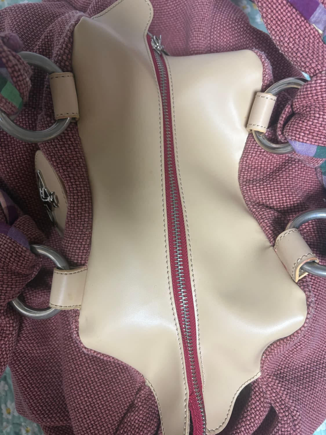 비비안 웨스트우드 핑크 체크 숄더백 상품이미지7