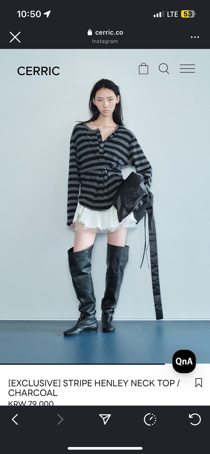 세릭cerric stripe henley top(exclusive) 상품이미지3