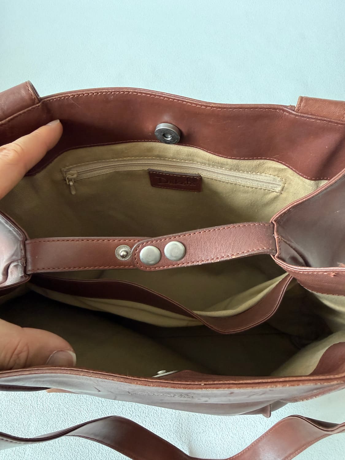 Pre owned 레더 숄더백(안감 얼룩) 상품이미지9