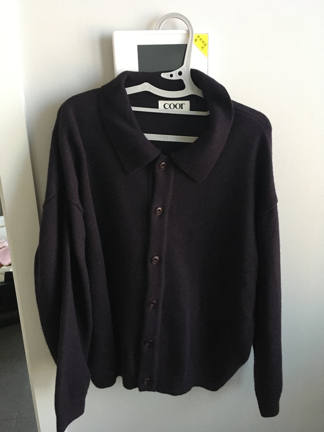 쿠어 탑필 캐시 울카라 가디건 니트 딥퍼플 상품이미지1