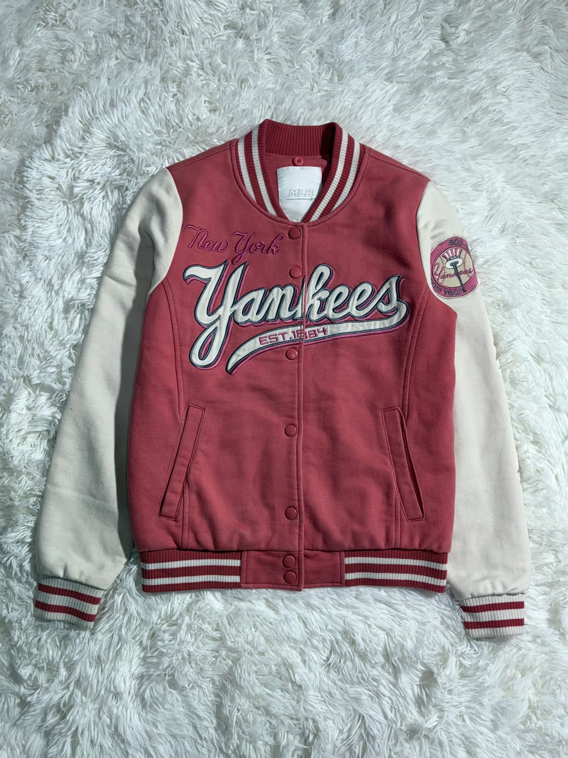 MLB 양키스 베이비핑크 베이스볼 자켓  상품이미지3