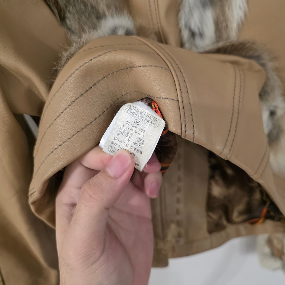 Ezili 에질리 폭스털 양가죽 자켓 44~55사이즈 상품이미지8