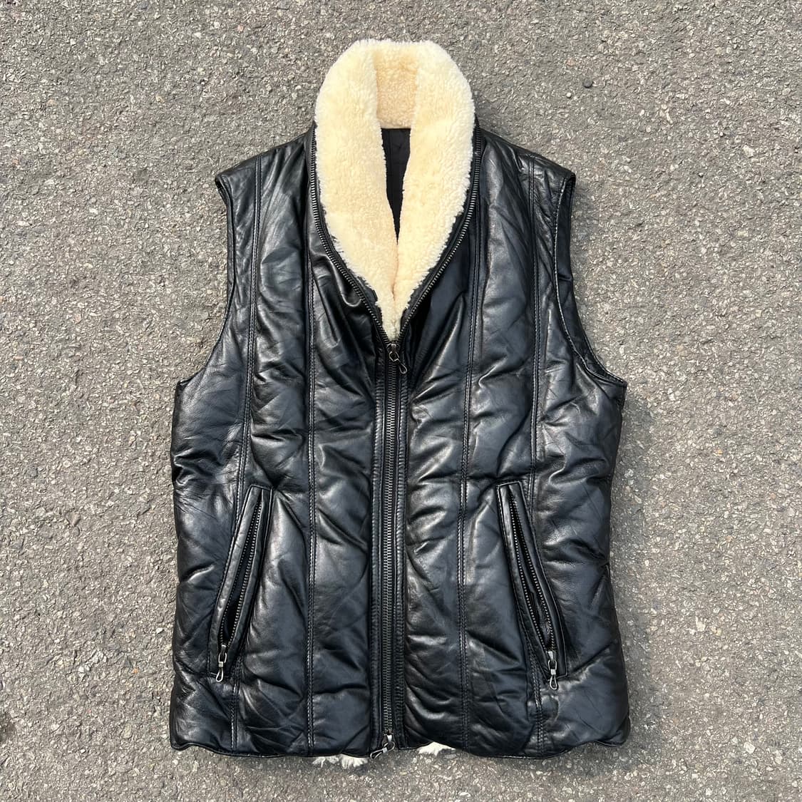 Shellac 쉽스킨 레더 패디드 베스트 상품이미지2