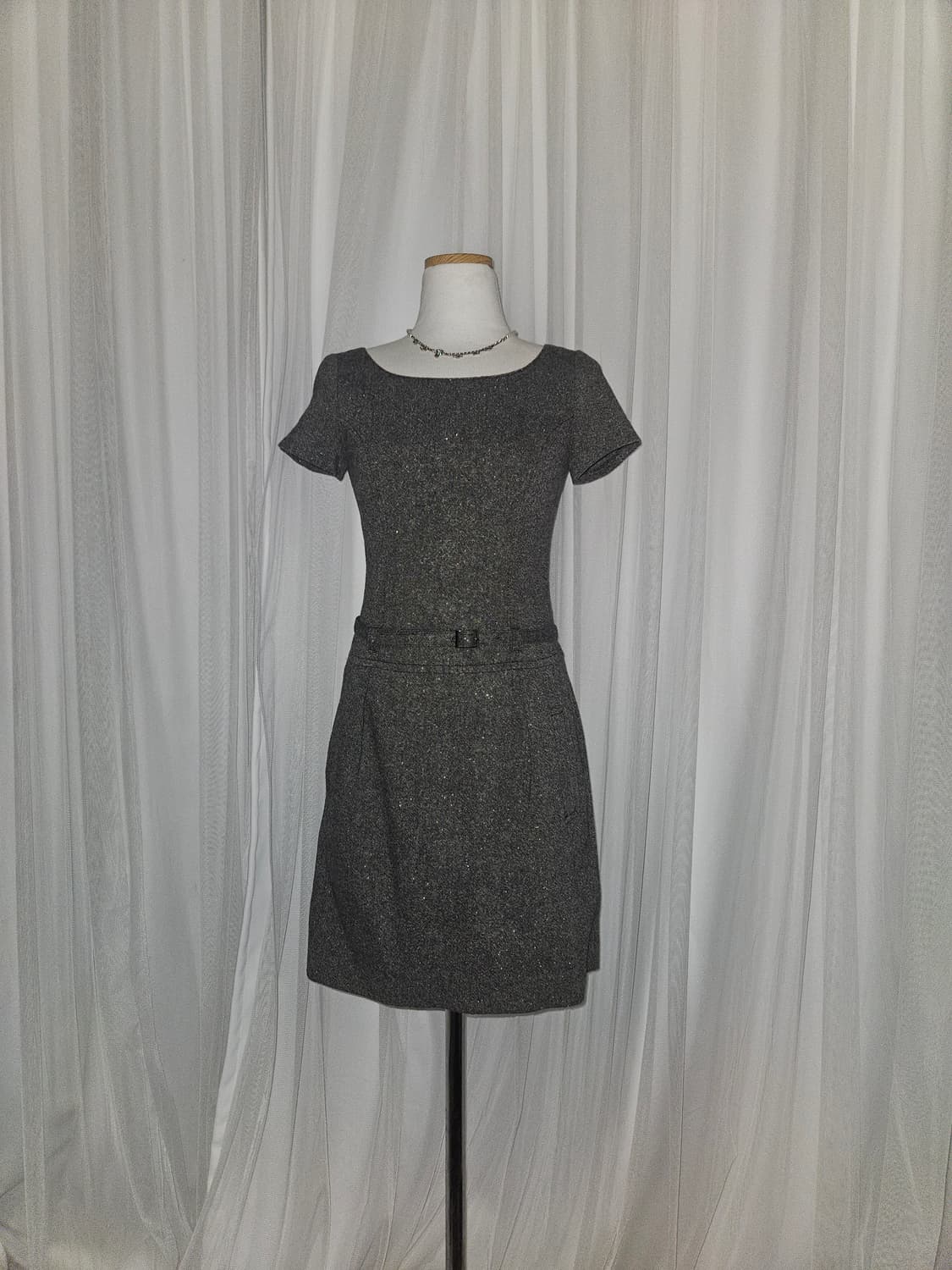 queens court 빈티지 울 그레이 버클 히메 드레스 상품이미지1