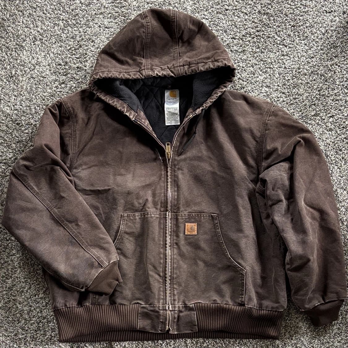 칼하트 J130 후드집업 자켓 브라운 2XL 상품이미지1
