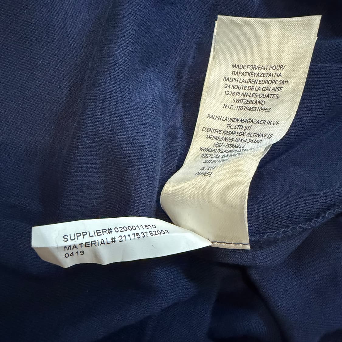 폴로 랄프로렌 네이비 반팔 티셔츠 상품이미지4