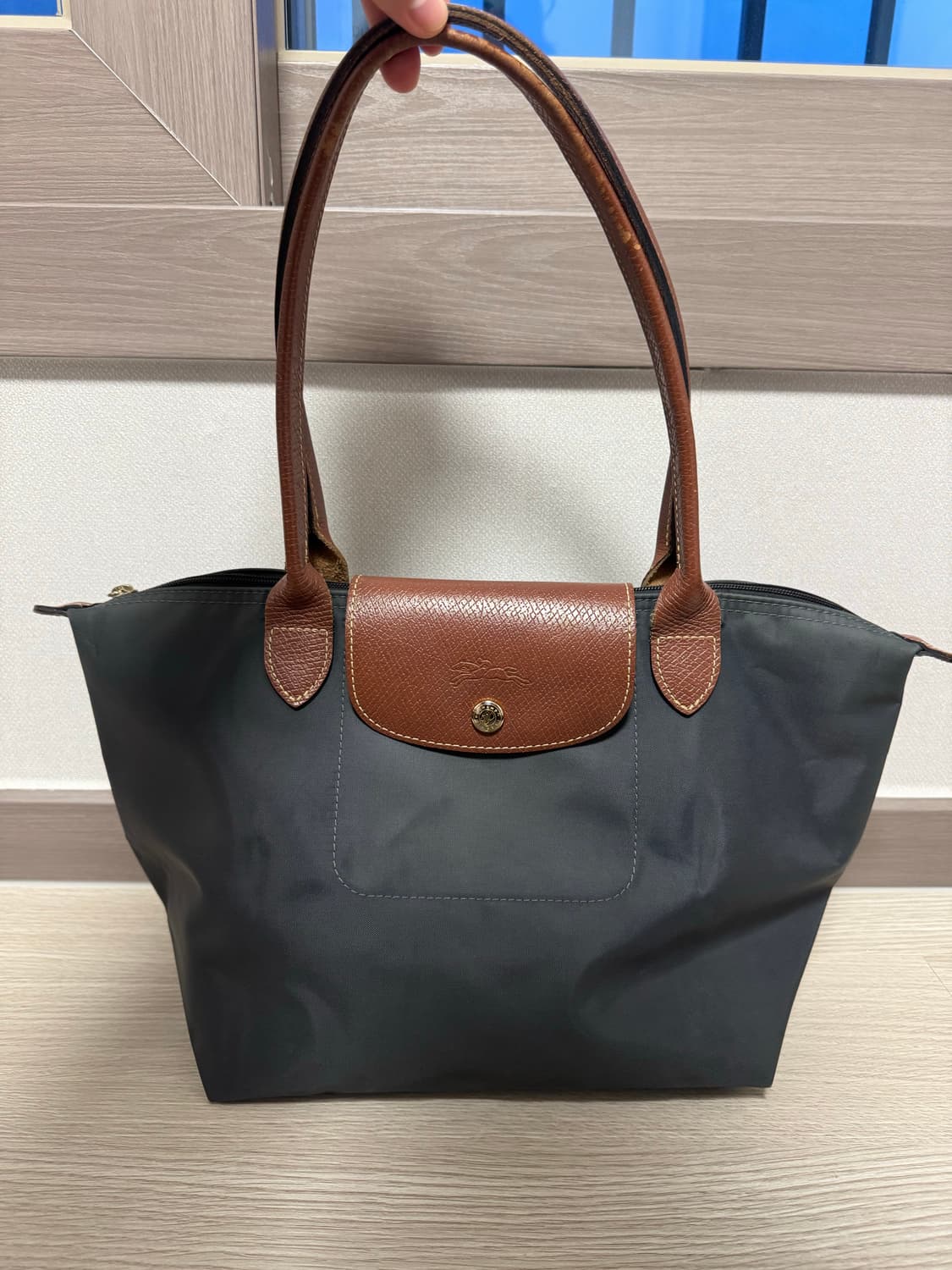 롱샴 르 플리아쥬 오리지널 숄더백 S (건메탈/그레이) 판매합니다 상품이미지2