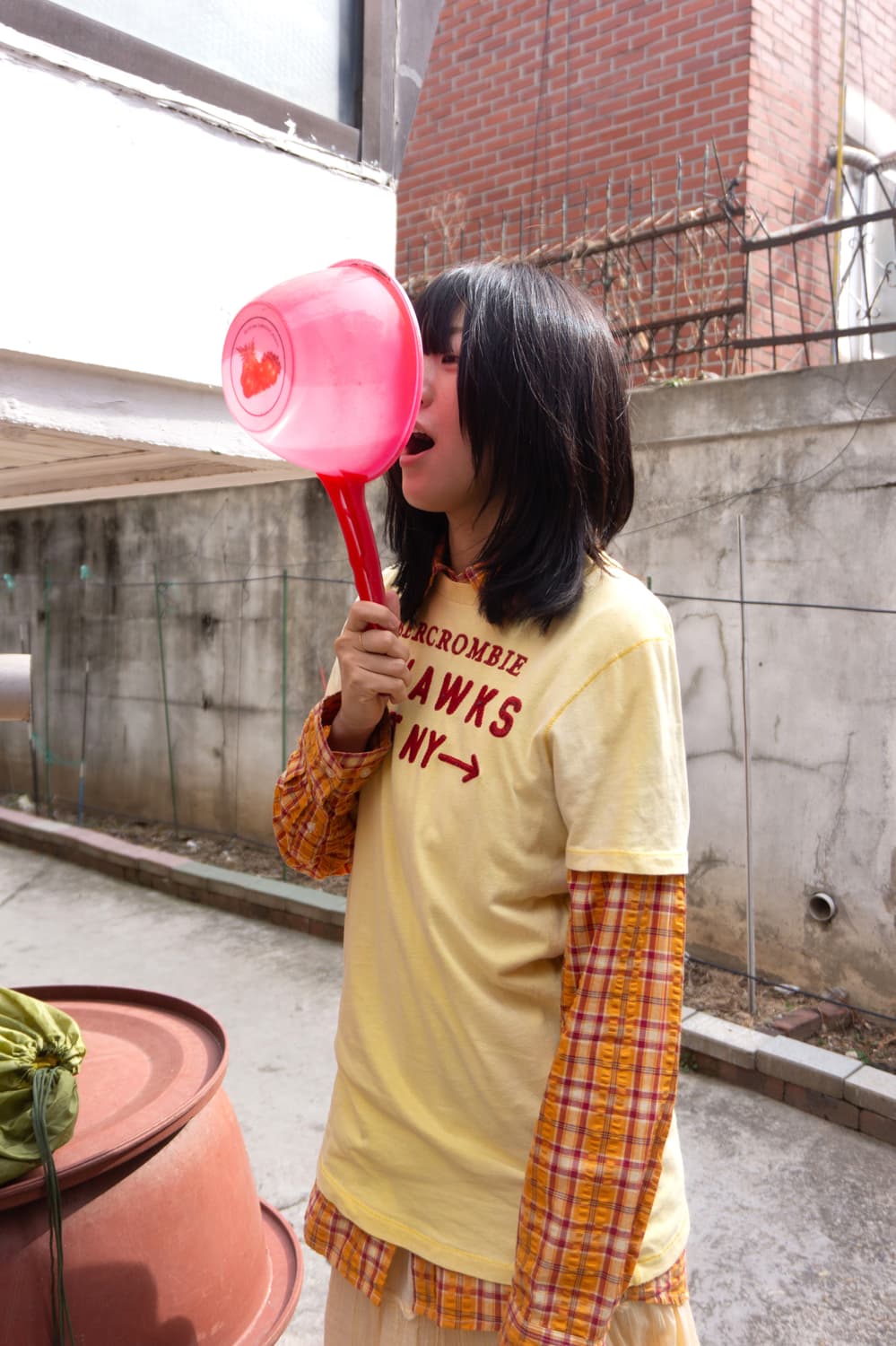 오렌지 빈티지 체크 셔츠 상품이미지10