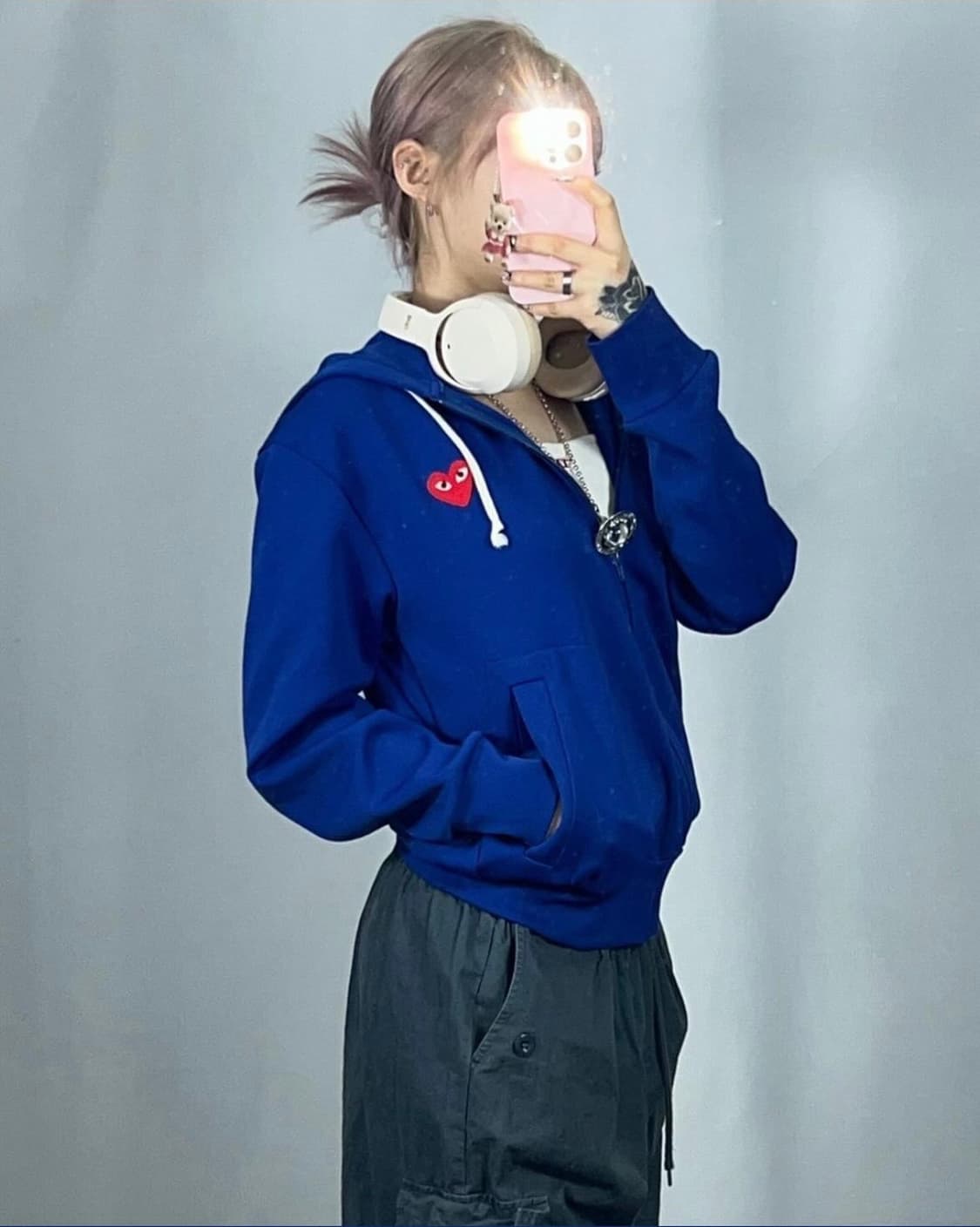 플레이꼼데가르송 후드집업 상품이미지1