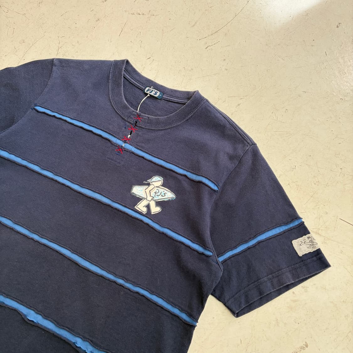 PJS 빈티지 스트라이프 반팔티 M 상품이미지4