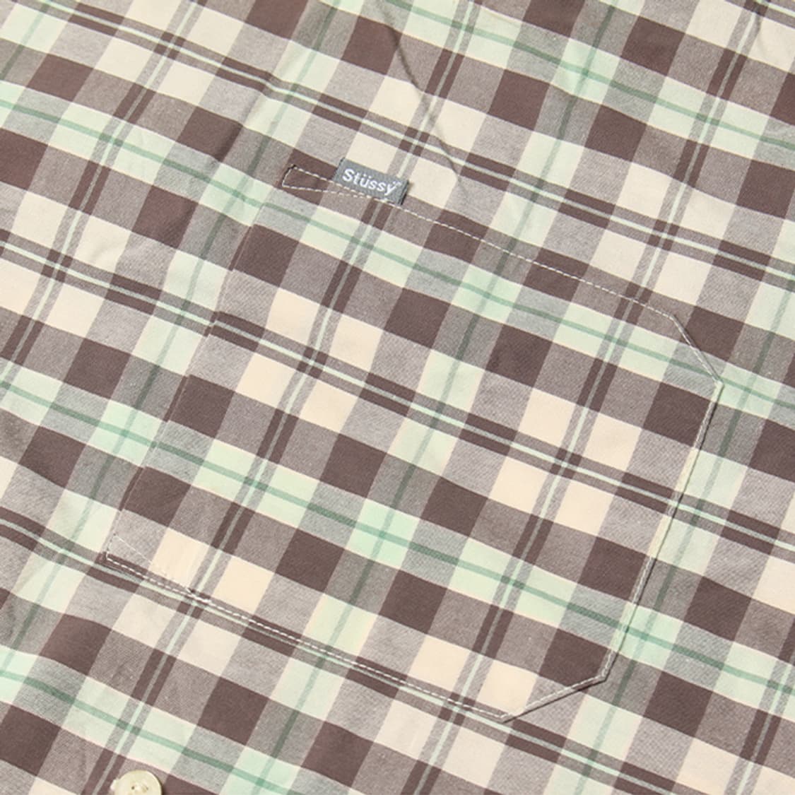  STUSSY "Beige Check Half Shirts" 상품이미지3