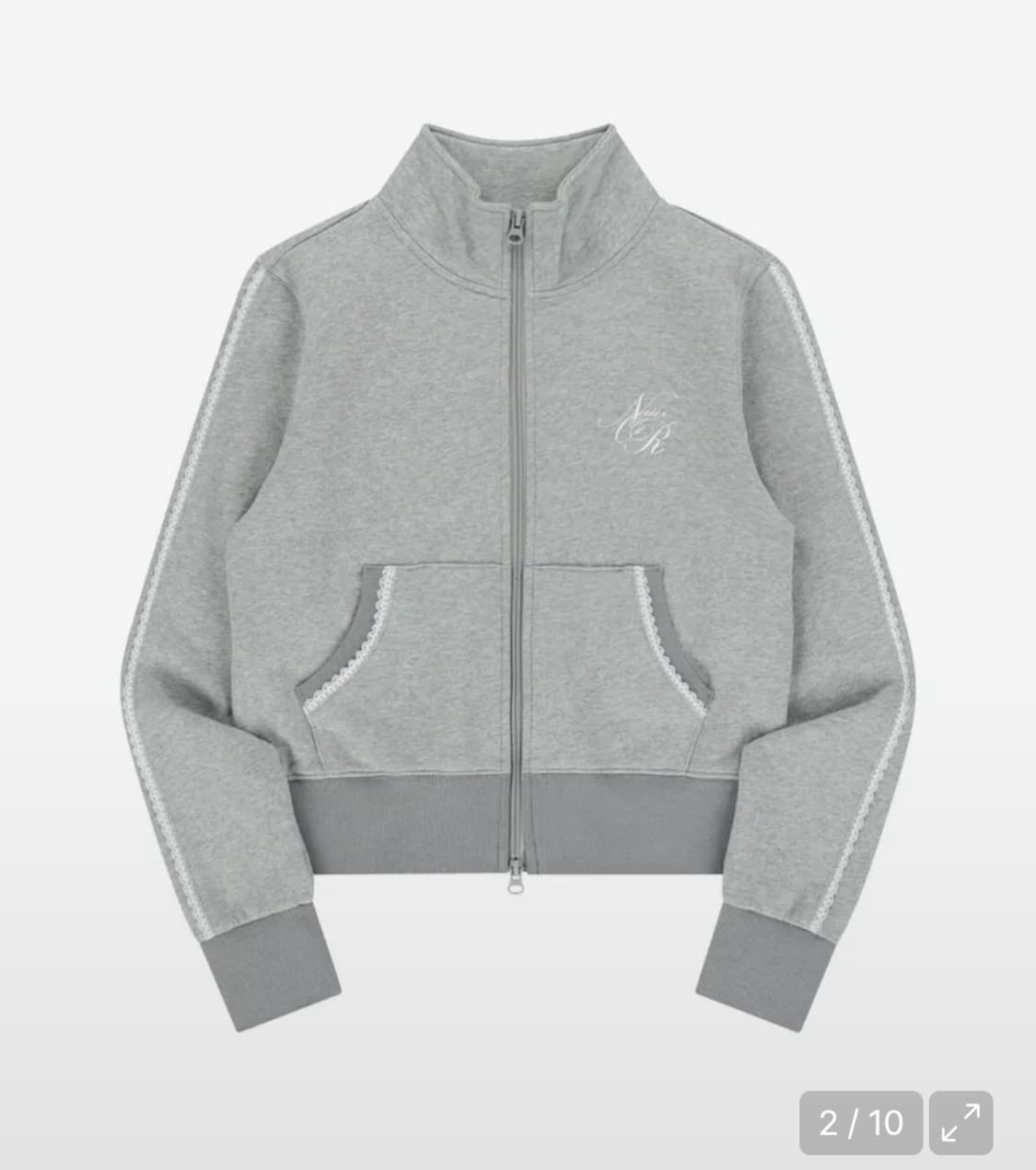니어노어 LACE CURVE TRACK ZIP-UP 상품이미지1