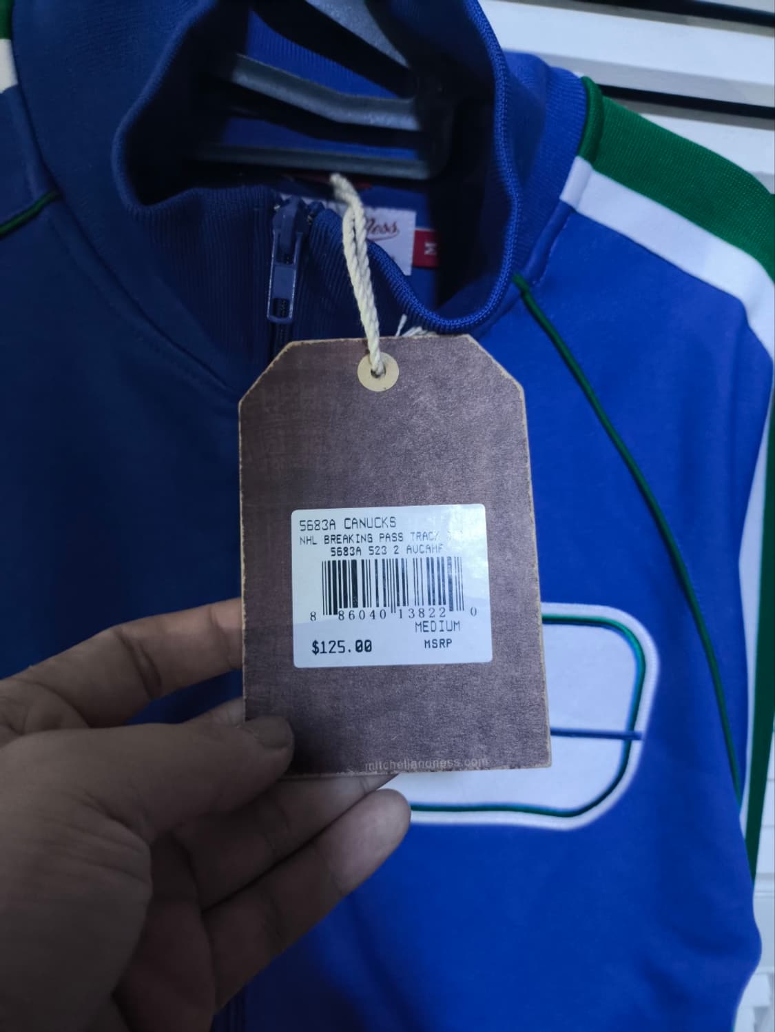 새거 M 미첼앤네스 밴쿠버커넉스 져지 집업 상품이미지3