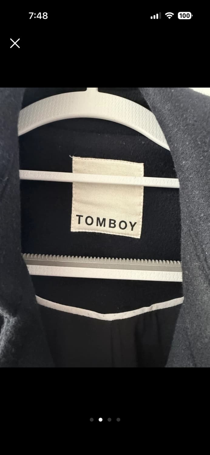 톰보이 블랙 더블코트 상품이미지2