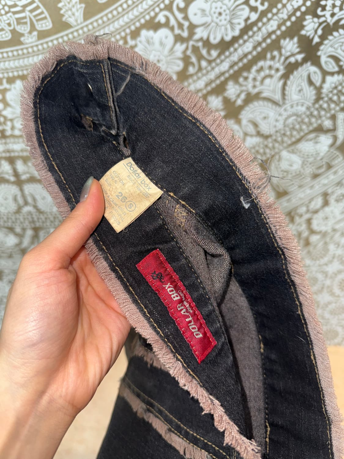 빈티지 보헤미안 흑청 데님스커트  상품이미지6