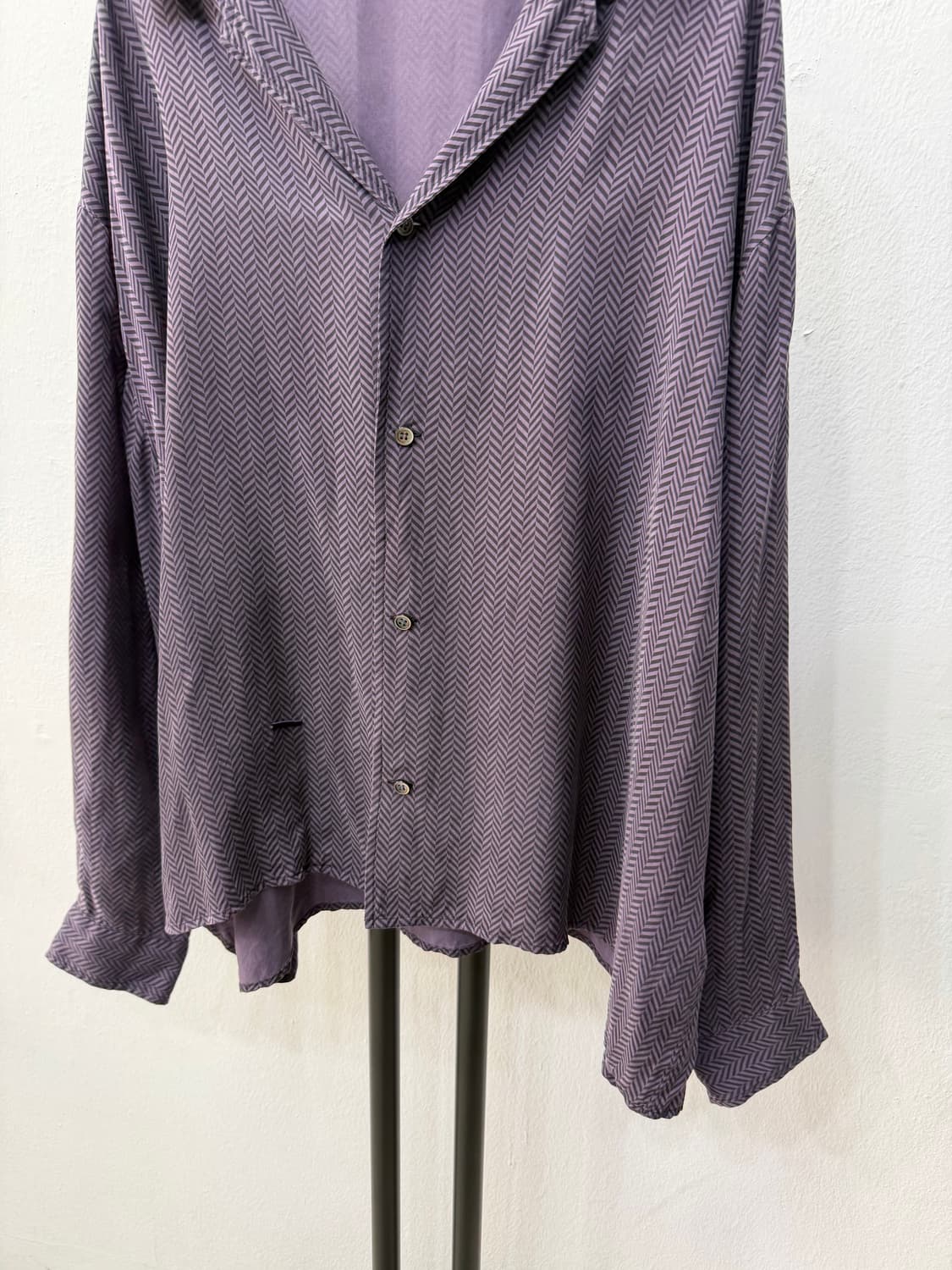 정품) 로버트 겔러 루즈핏 헤링본 셔츠 46 상품이미지3