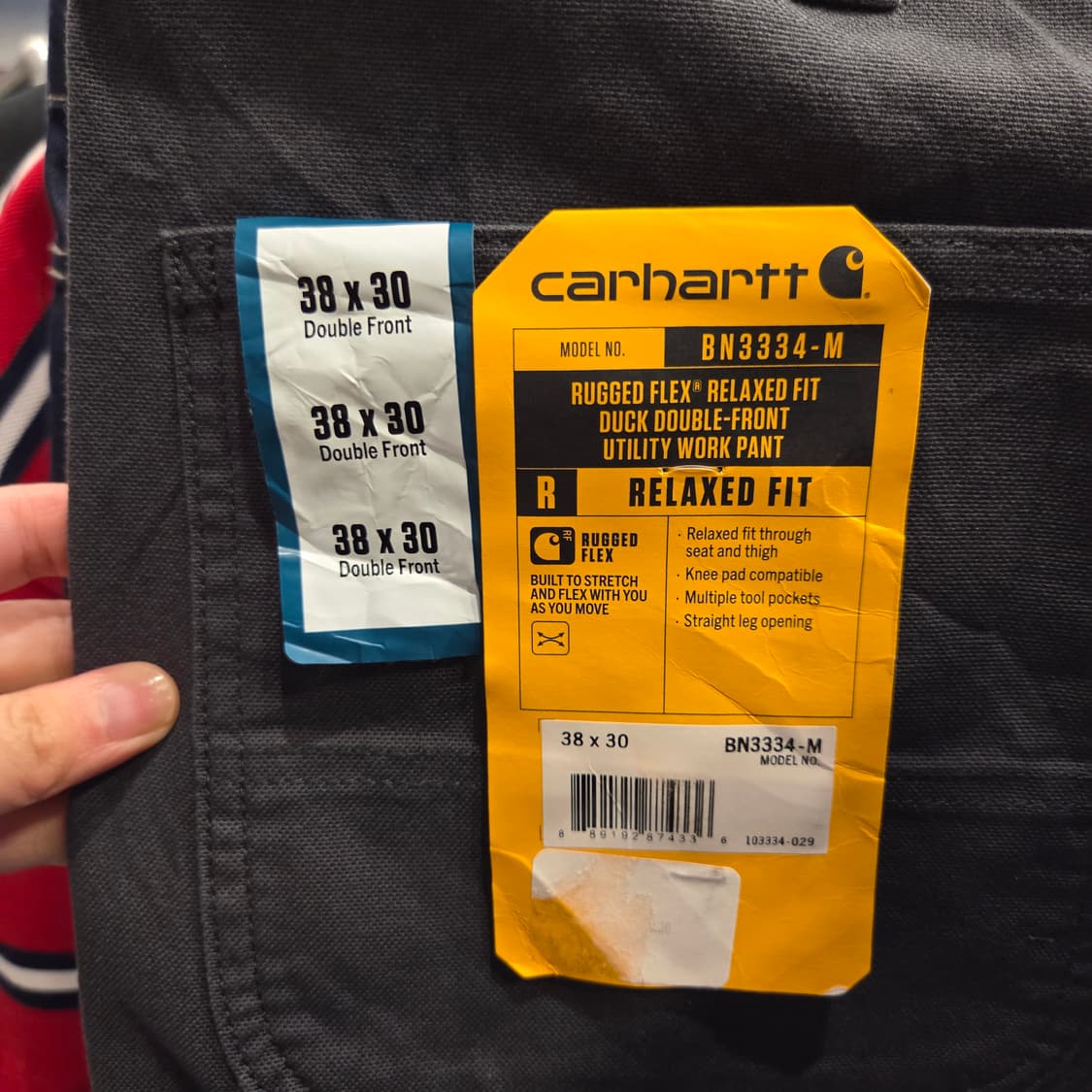 [새상품/빅사이즈]칼하트 러기드 플렉스 더블니 워크 팬츠 38×30 상품이미지3