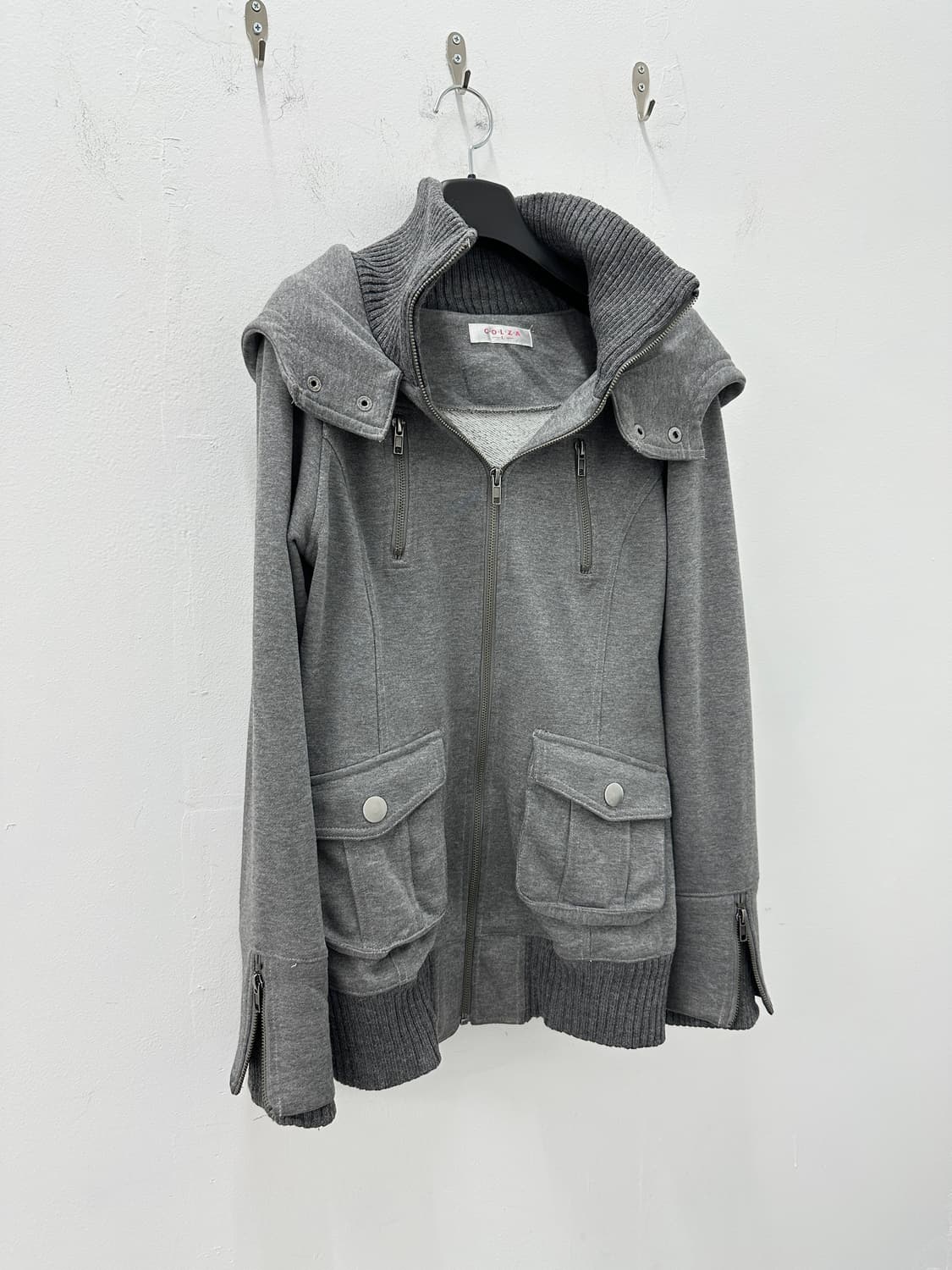 Colza vintage hooded knit zip up y2k 상품이미지4