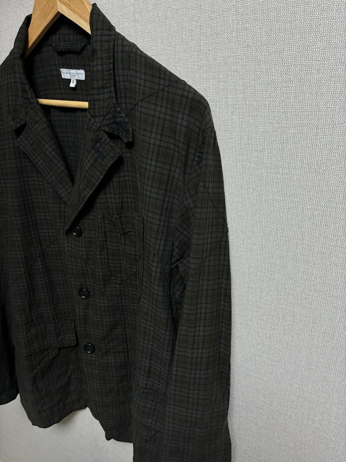 엔지니어드가먼츠 로이터 자켓 핀턱스몰플레이드 S사이즈 상품이미지6