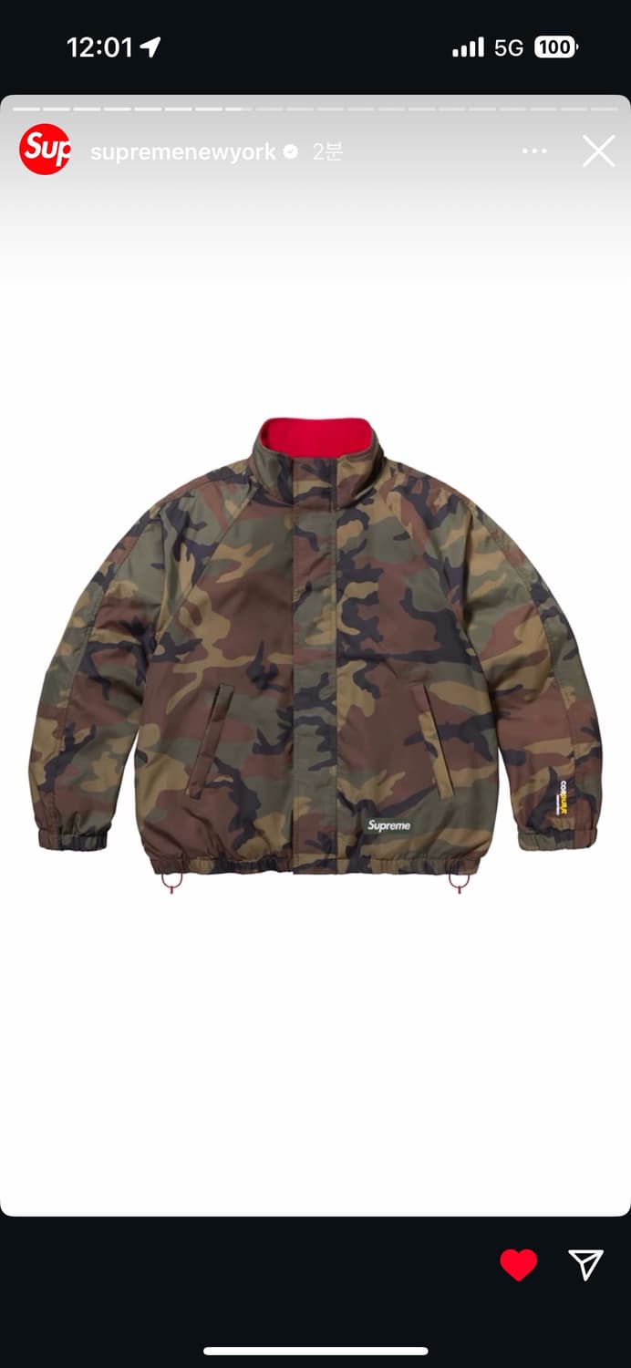 슈프림 폴라텍 리버시블 트랙 자켓 XL 새상품 상품이미지1