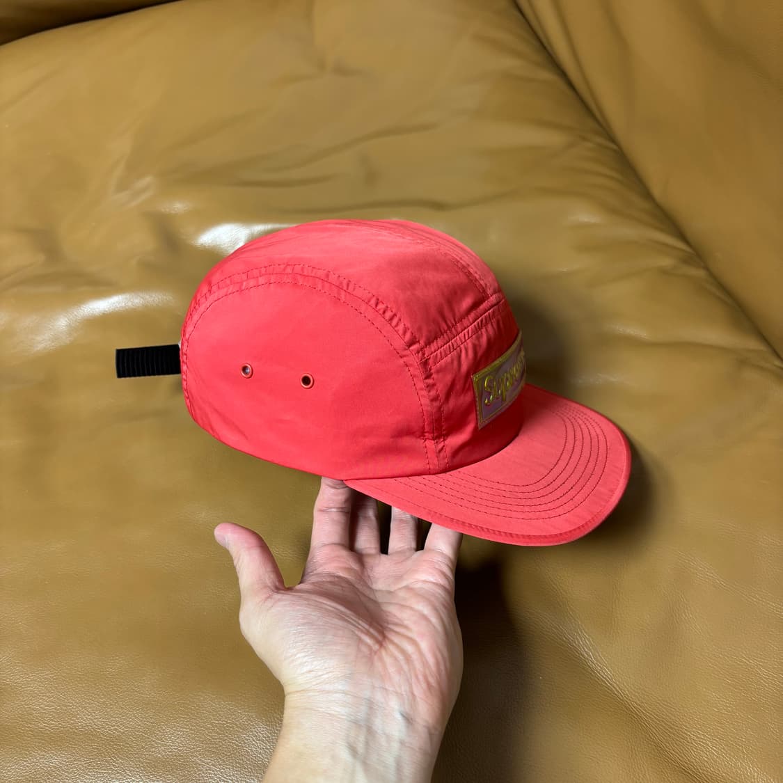 Supreme 슈프림 메탈릭 로고 레드 캠프캡 모자 (Red) 상품이미지3