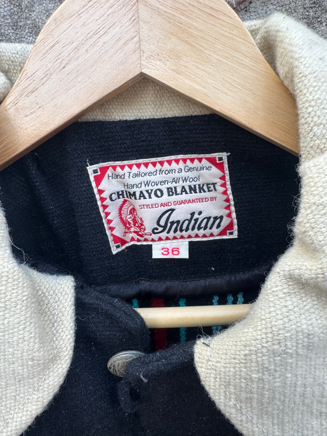 인디언 모터사이클 빈티지 핸드 우븐 울 오르테가 치마요 자켓 상품이미지6