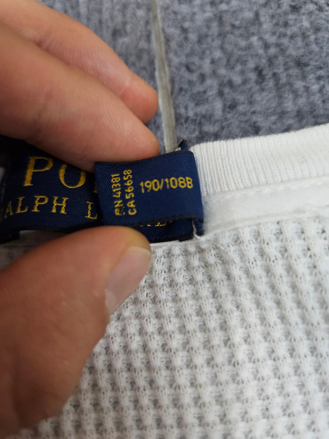 폴로 랄프로렌 화이트 와플셔츠 2XL 급처 상품이미지3