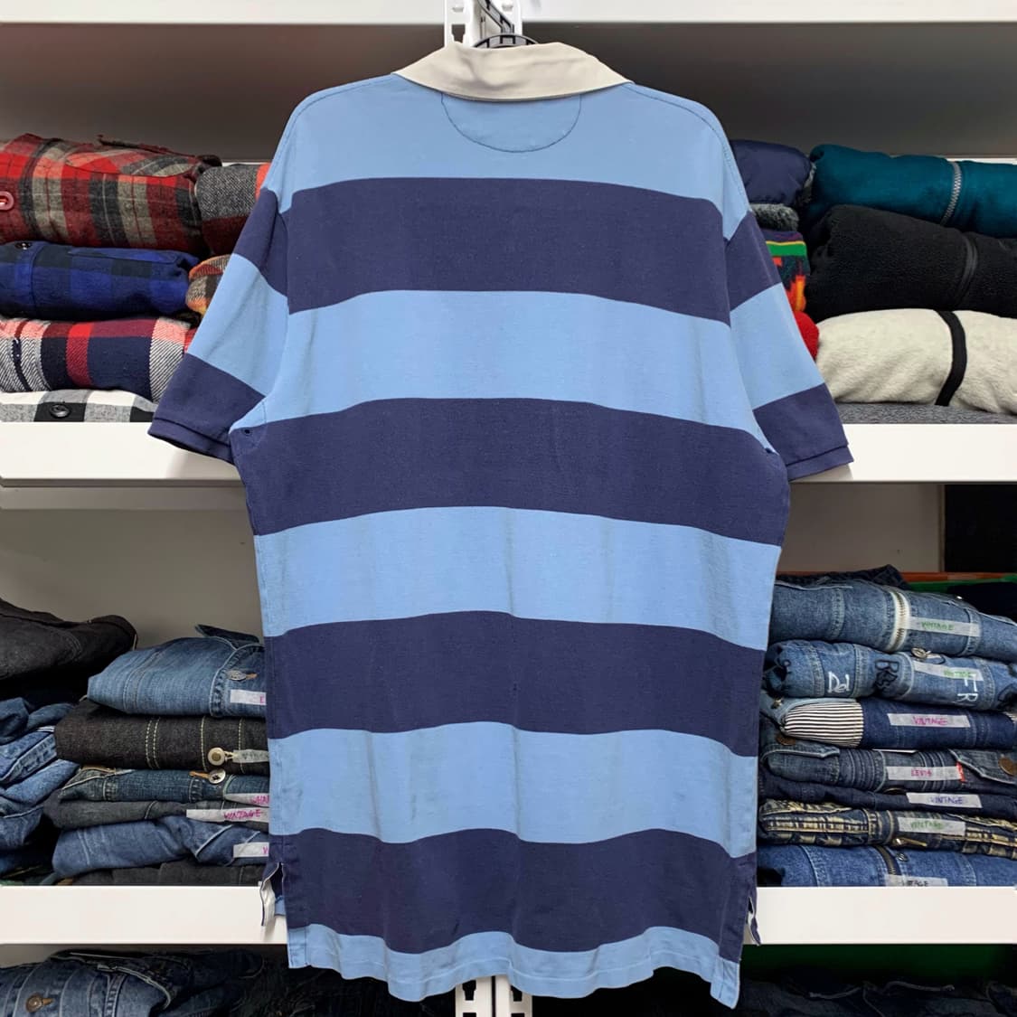 [XL] 폴로 랄프로렌 블록 스트라이프 하프 럭비티셔츠 상품이미지3