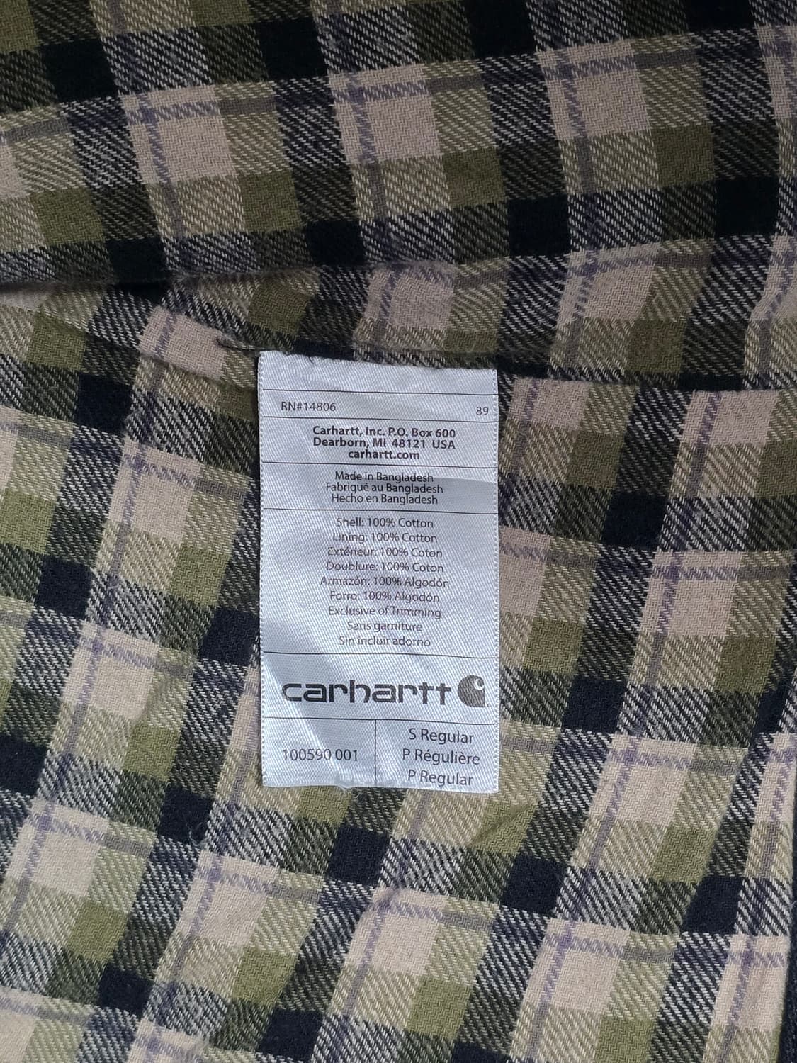 Karhartt 칼하트 블랙 체크 안감 워크 자켓 상품이미지6