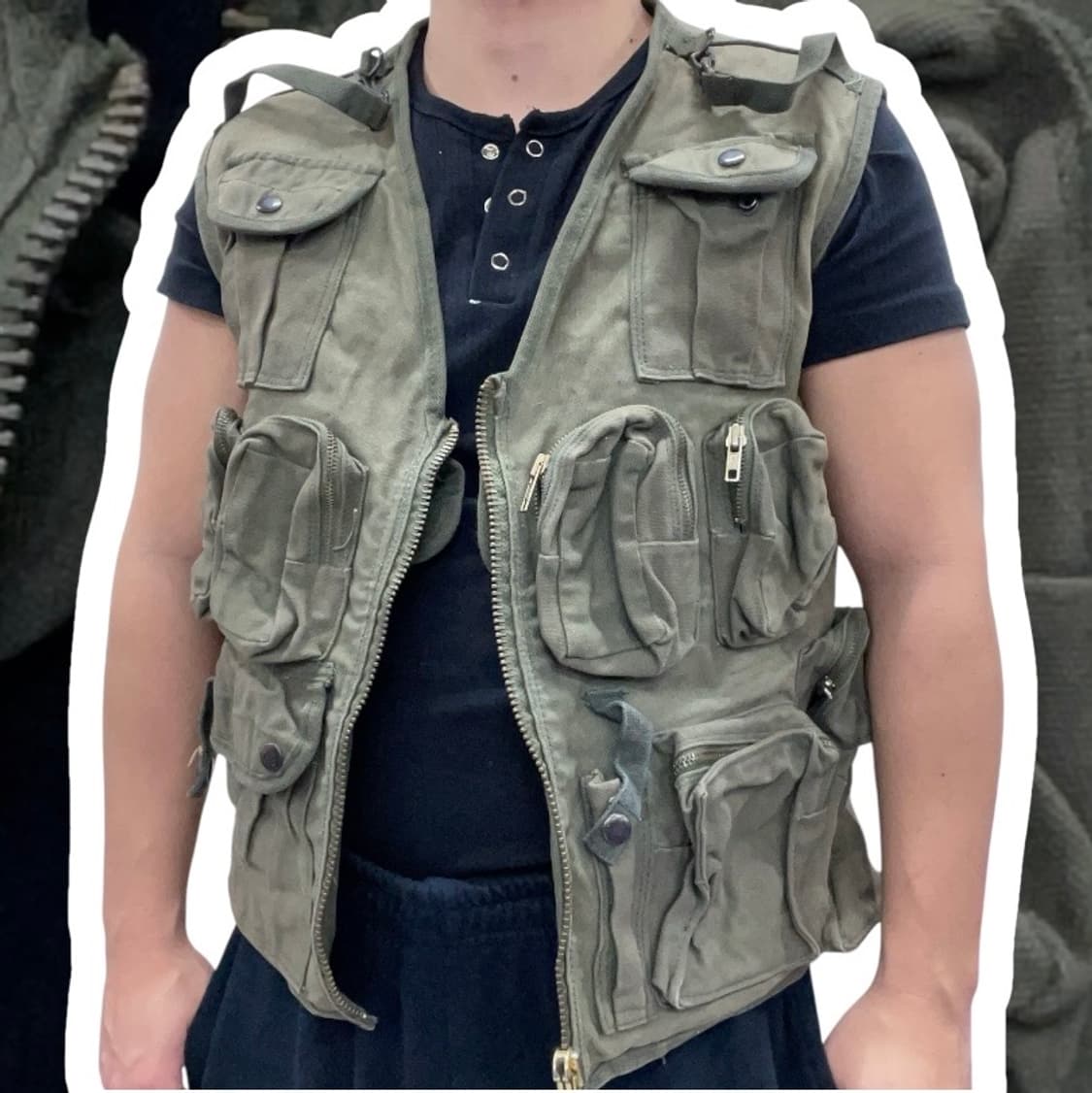 80s 오리지널 한국군 공병 오리지널 조끼 M V8 상품이미지1