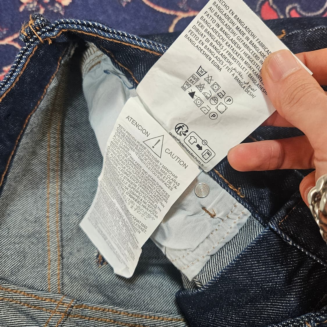 버쉬카(BERSHKA) 슬림 스트레이트 생지 데님 28size 상품이미지7