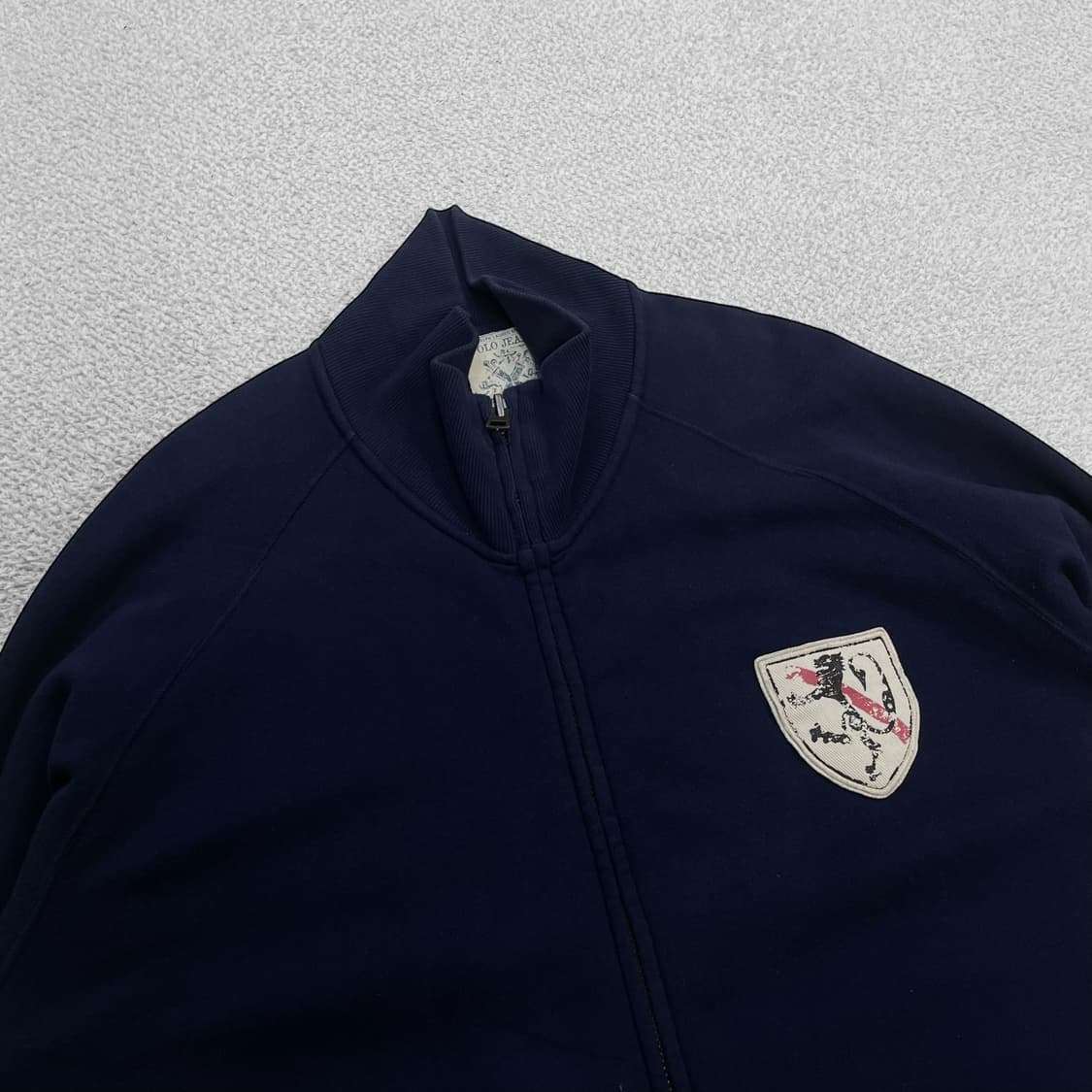 폴로 진스 컴퍼니 와펜 코튼 스웻 집업 네이비 상품이미지2