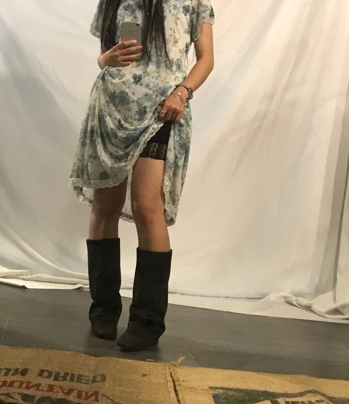 flower pattern chiffon dress 상품이미지4