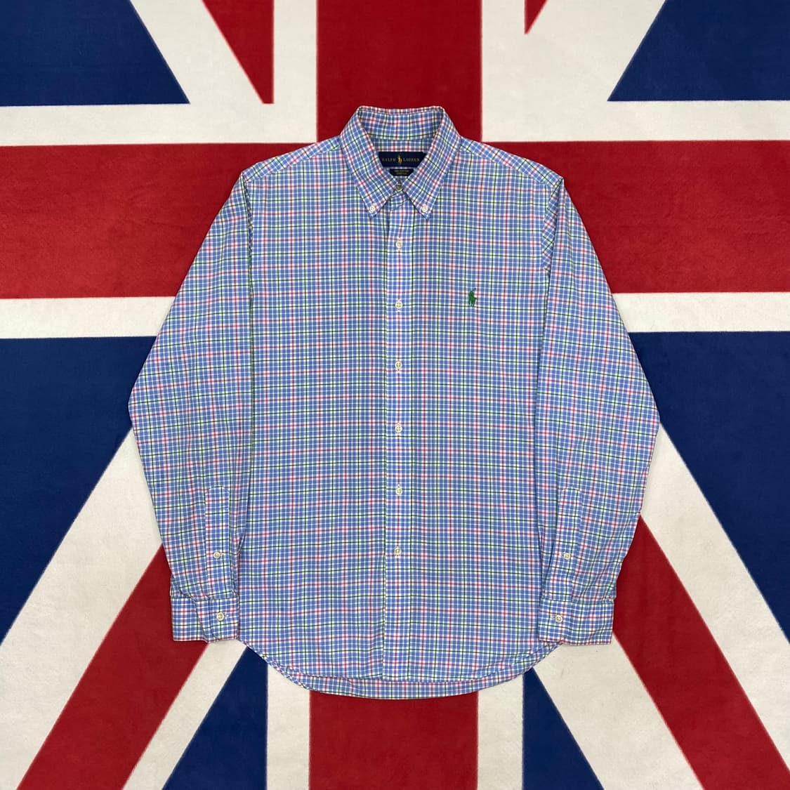폴로 체크셔츠 M 실측 L-XL 상품이미지1