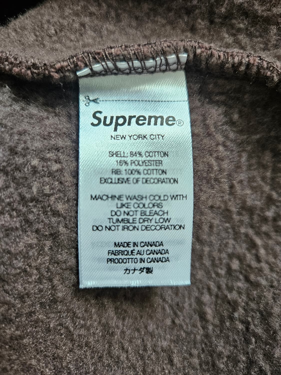 (파워정품) 슈프림 박스로고 크루넥 브라운 22FW L 상품이미지5