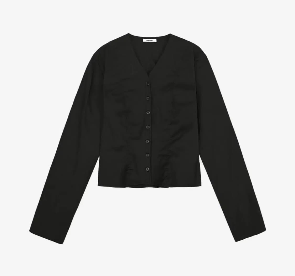 스튜디오테이블 crinkle line shirt 차콜 상품이미지2