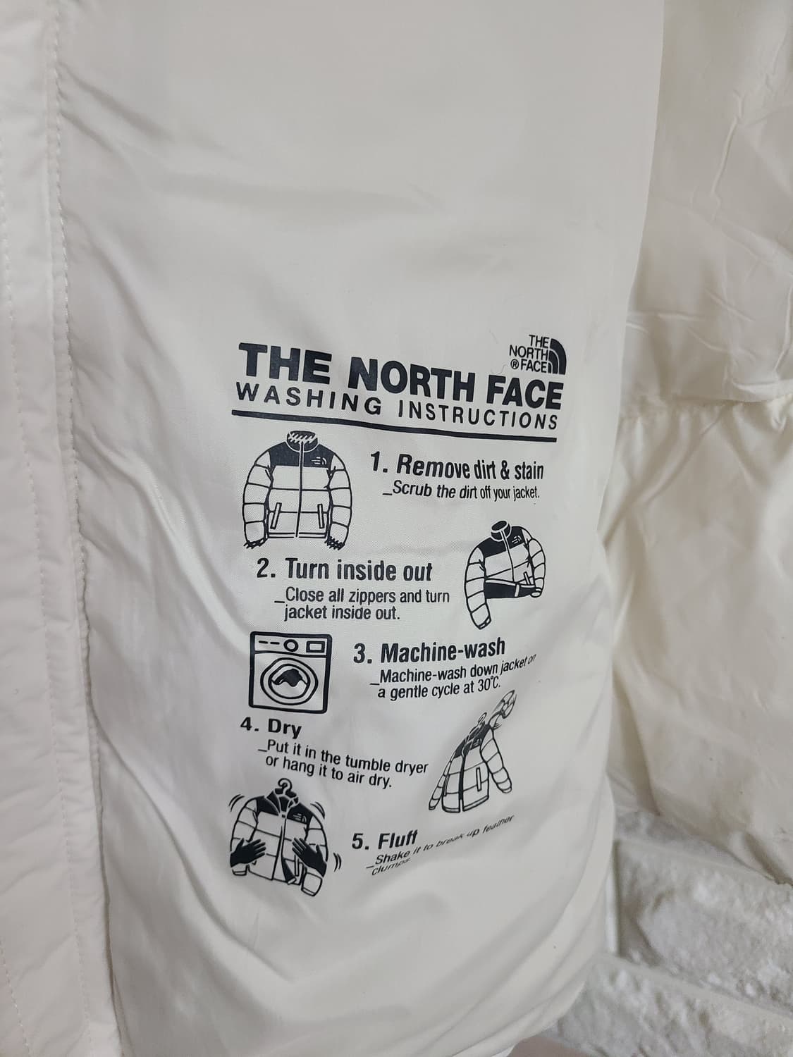 노스페이스 아이보리 숏패딩(55-66) 상품이미지7