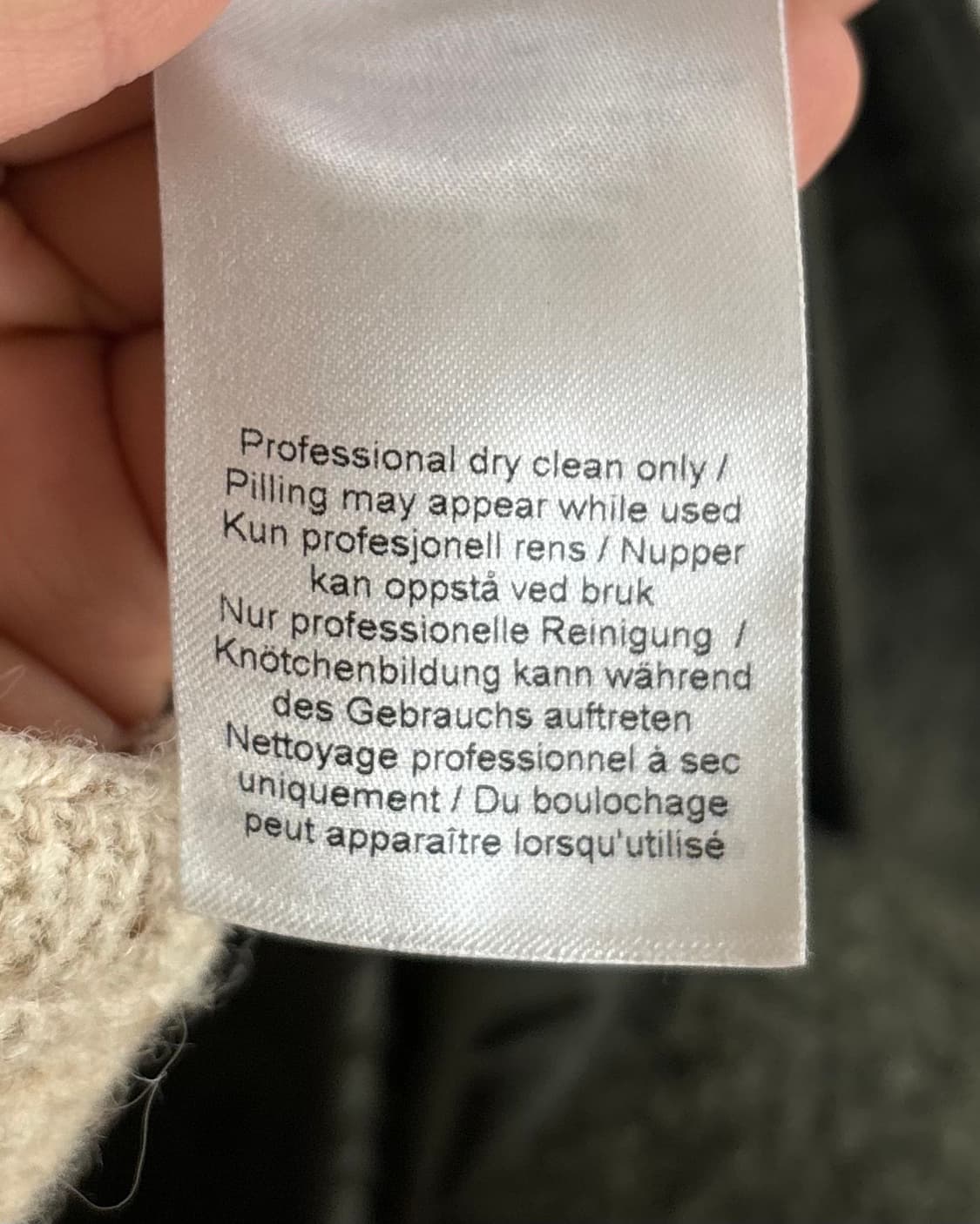 가니 카키 부클 울 롱 랩 코트 상품이미지9