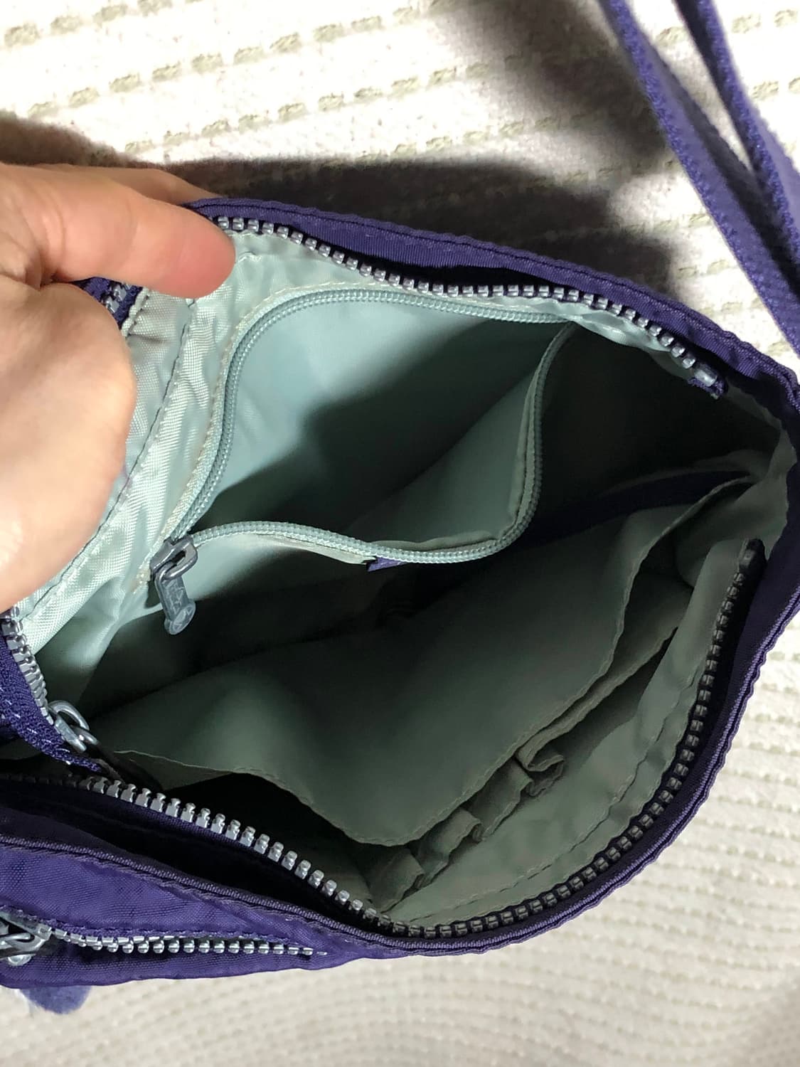 빈티지 키플링 Y2K 퍼플 미니 크로스백 숄더백 여행가방 상품이미지3