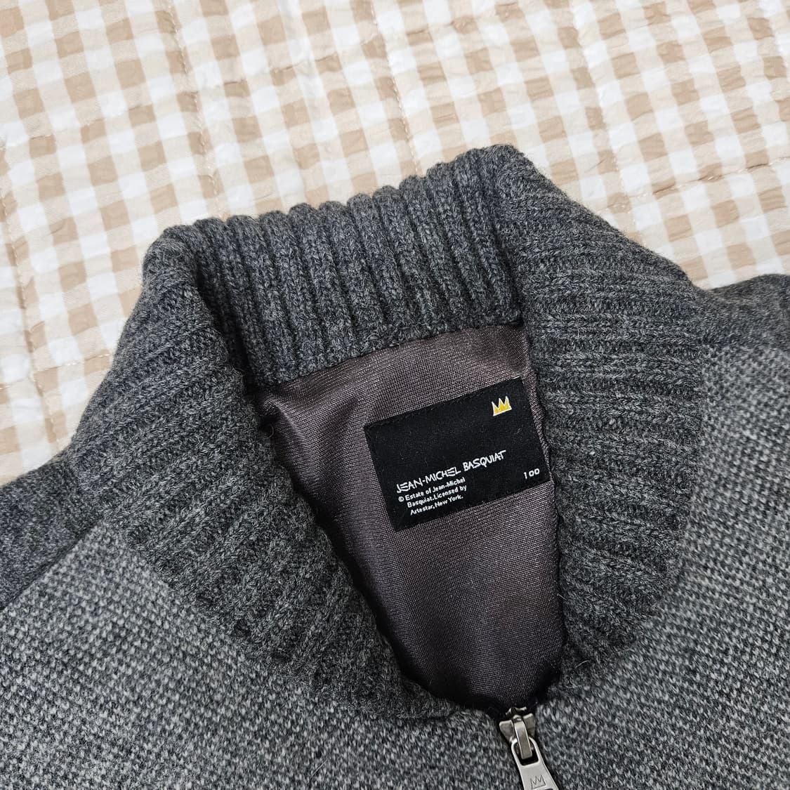 장미쉘바스키아 방풍 니트 가디건 남자100 상품이미지2