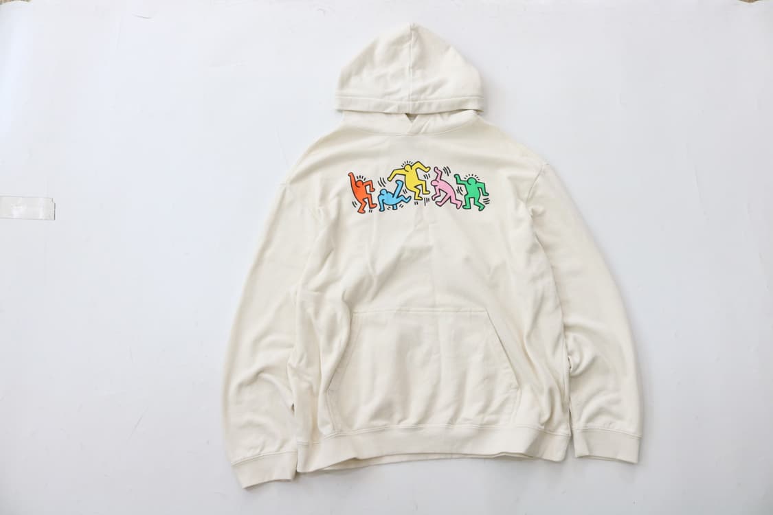 H&M x 키스해링 콜라보 릴렉스핏 그래픽 후드티 (XL) 상품이미지5