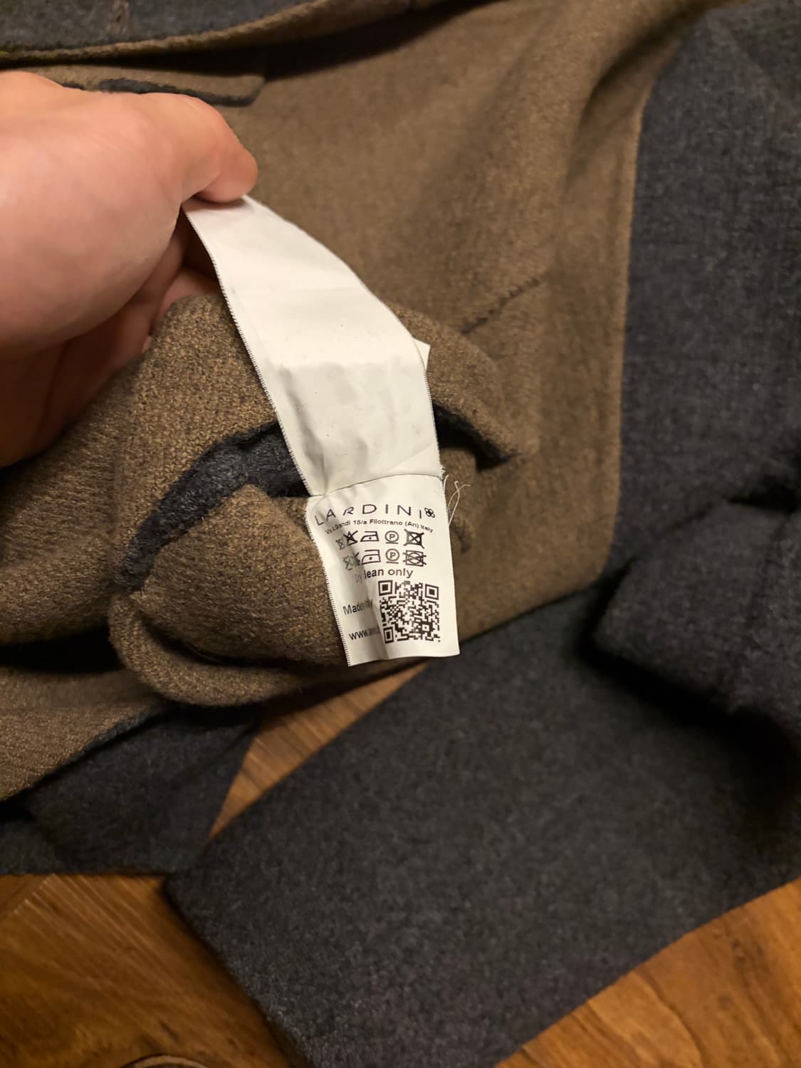 LARDINI WOOL REVERSIBLE MINIMAL COAT 상품이미지10