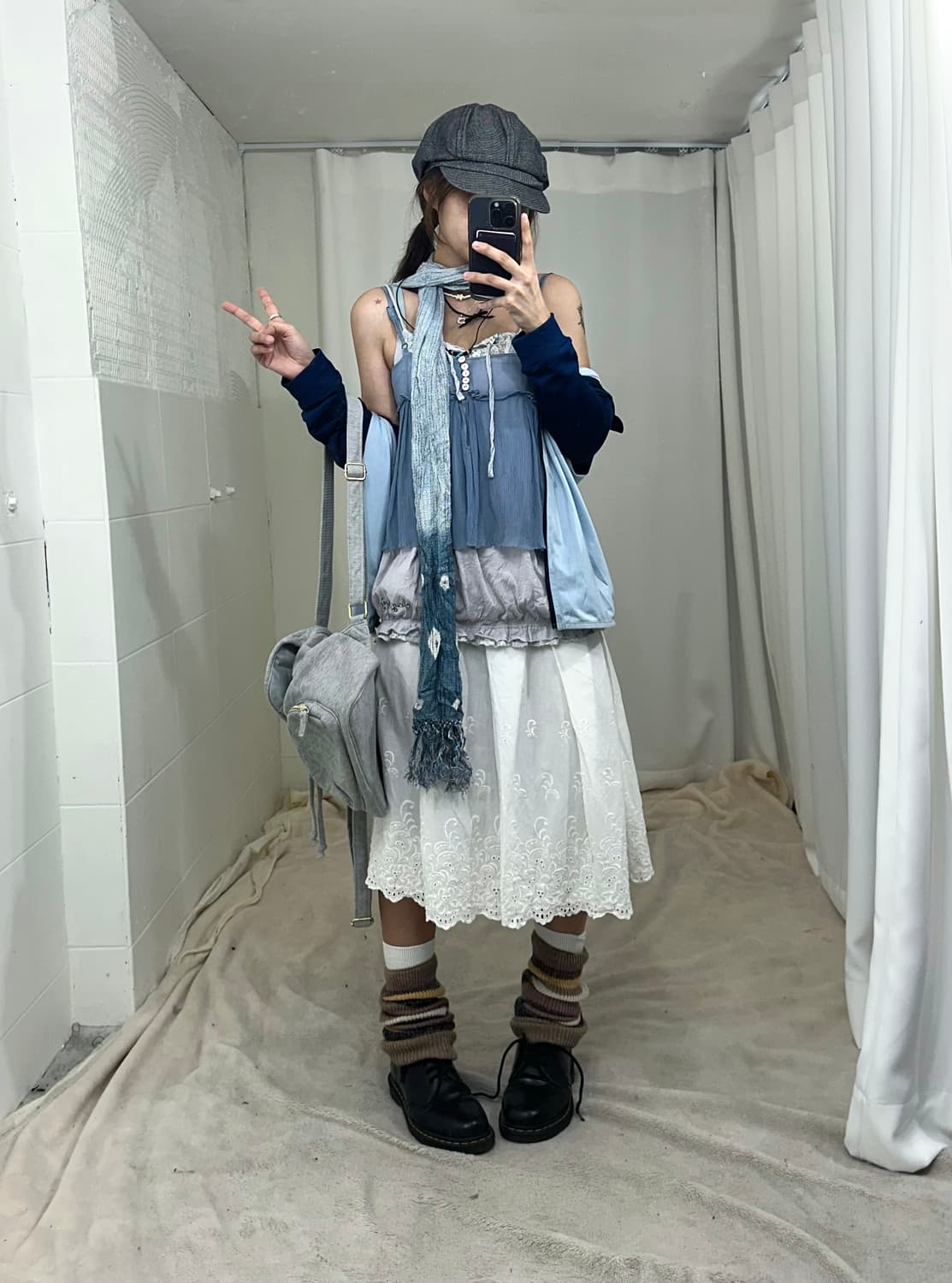 아디다스 캐주얼 히피 모리걸 블루 코디세트 상품이미지2
